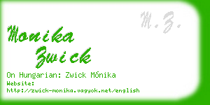 monika zwick business card